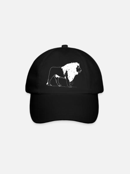 Löwe - Baseballkappe - Schwarz/Schwarz