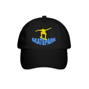 SKATEPARK - Baseballkappe - Schwarz/Schwarz - Vorne