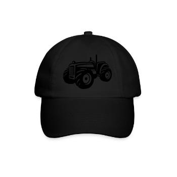 Traktor Fahrzeug - Baseballkappe - Schwarz/Schwarz - Vorne