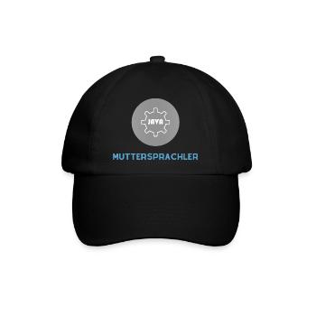 Muttersprachler: JavaScript Edition - Baseballkappe - Schwarz/Schwarz - Vorne