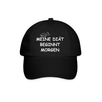 DIÄT - Baseballkappe - Schwarz/Schwarz - Vorne