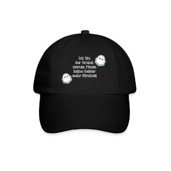 Lustiger Babyspruch Geister Halloween Mama Baby - Baseballkappe - Schwarz/Schwarz - Vorne