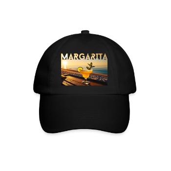 Margarita vor sonnenuntergang - Baseballkappe - Schwarz/Schwarz - Vorne