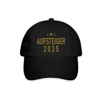 Aufsteiger 2025 - Baseballkappe - Schwarz/Schwarz - Vorne