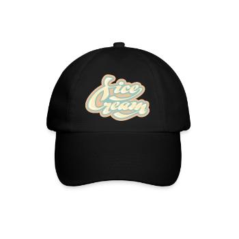Eis Swirl - Baseballkappe - Schwarz/Schwarz - Vorne