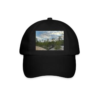 Blauer Himmel - Baseballkappe - Schwarz/Schwarz - Vorne