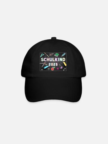 Schulkind 2025 Erstklässler - Baseballkappe - Schwarz/Schwarz
