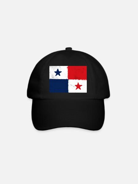 Flagge von Panama - Baseballkappe - Schwarz/Schwarz