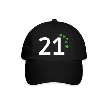 21 - Baseballkappe - Schwarz/Schwarz - Vorne