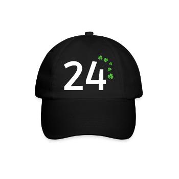 24 - Baseballkappe - Schwarz/Schwarz - Vorne