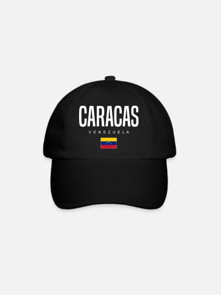 Caracas Venezuela - Baseballkappe - Schwarz/Schwarz
