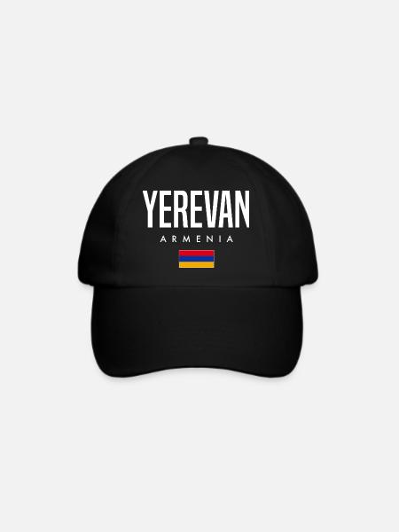 Yerevan Armenien - Baseballkappe - Schwarz/Schwarz