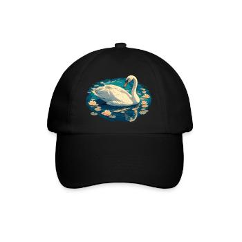Schwäne Schwan - Baseballkappe - Schwarz/Schwarz - Vorne