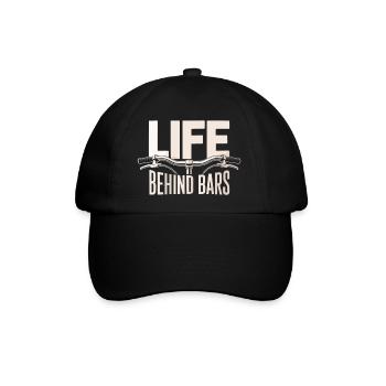 Life Behind Bars Rad Shirt - Baseballkappe - Schwarz/Schwarz - Vorne