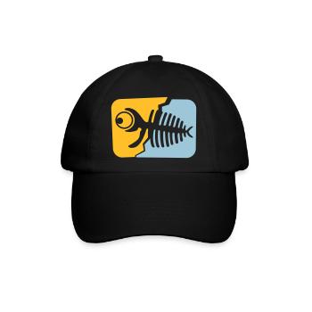Fisch Fossil - Baseballkappe - Schwarz/Schwarz - Vorne