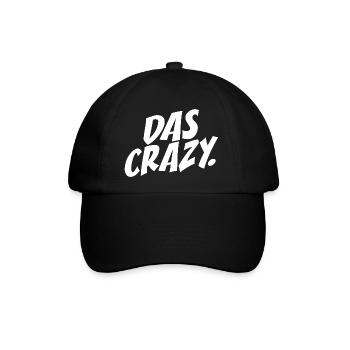 Das Crazy Jugendsprache Insider Meme Cool Verrückt - Baseballkappe - Schwarz/Schwarz - Vorne