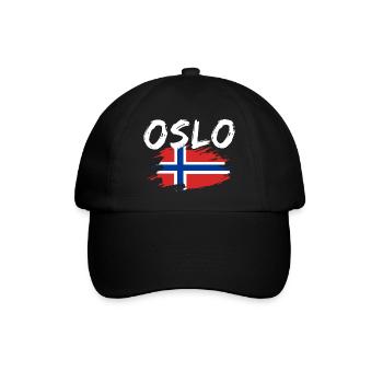 Oslo Norwegen - Baseballkappe - Schwarz/Schwarz - Vorne