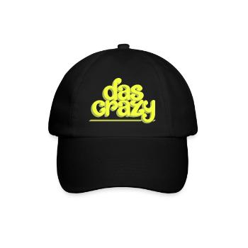 Das crazy - Baseballkappe - Schwarz/Schwarz - Vorne