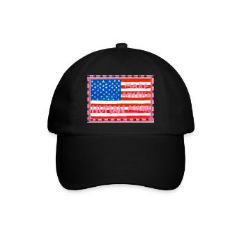 MAKE_AMERICA_HUMAN_AGAIN-_A5 - Baseballkappe - Schwarz/Schwarz - Vorne