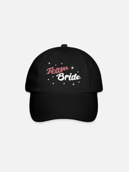 Team Bride - Baseballkappe - Schwarz/Schwarz