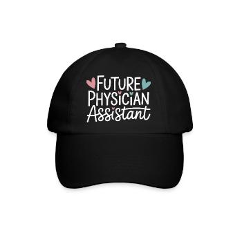 Zukunfts-Physician-Assistant - Baseballkappe - Schwarz/Schwarz - Vorne