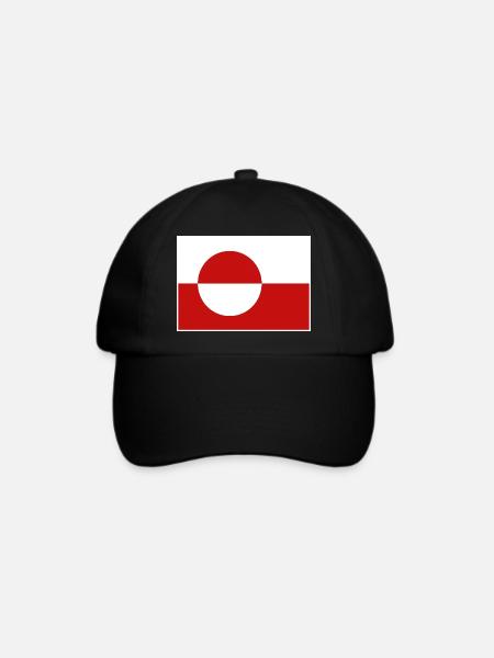 Grönland Flagge - Baseballkappe - Schwarz/Schwarz