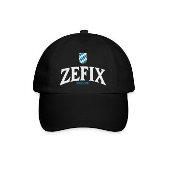 BayernWappen ZEFIX Logo - Baseballkappe - Schwarz/Schwarz - Vorne