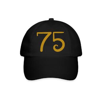 75 - Baseballkappe - Schwarz/Schwarz - Vorne