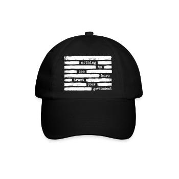 Hier gibt es nichts zu sehen. Vertrauen Sie Ihrer  - Baseballkappe - Schwarz/Schwarz - Vorne