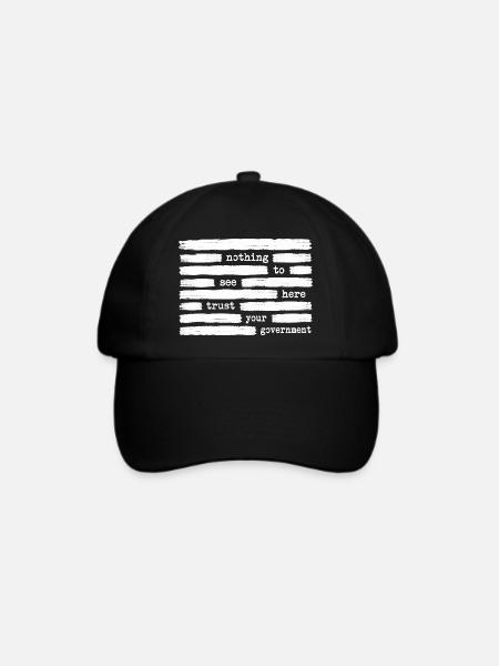 Hier gibt es nichts zu sehen. Vertrauen Sie Ihrer - Baseballkappe - Schwarz/Schwarz
