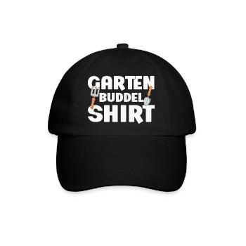 Garten Buddel Shirt Gartenliebe Werkzeug Fun - Baseballkappe - Schwarz/Schwarz - Vorne