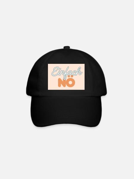Einfach Nö - Baseballkappe - Schwarz/Schwarz