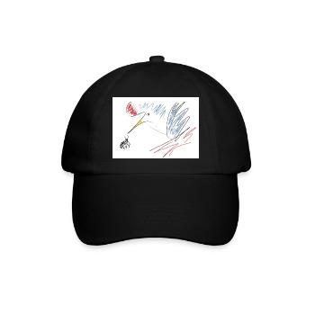 Schau genau da! - Baseballkappe - Schwarz/Schwarz - Vorne