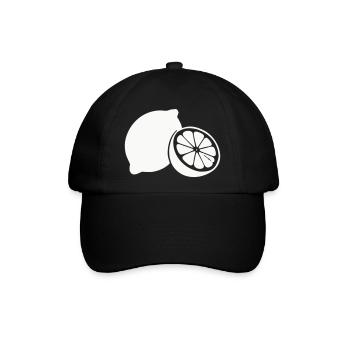 Zitrus-Silhouette Zitronen - Baseballkappe - Schwarz/Schwarz - Vorne