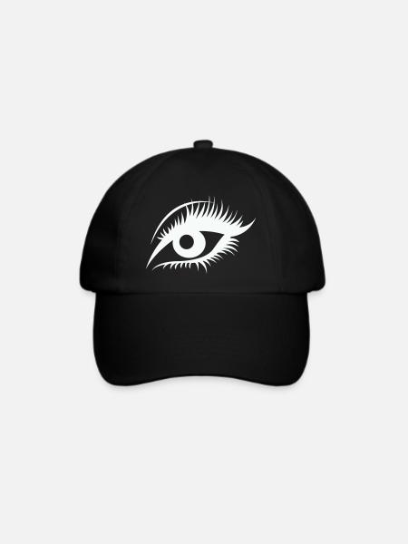 Auge - Baseballkappe - Schwarz/Schwarz