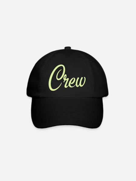 Crew Script Pastellgrün - Baseballkappe - Schwarz/Schwarz