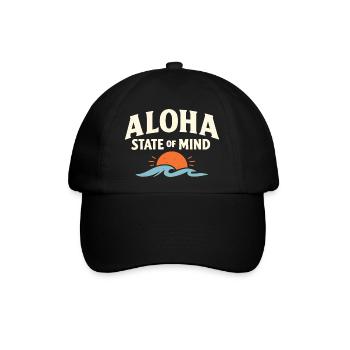Aloha-Geisteszustand - Baseballkappe - Schwarz/Schwarz - Vorne