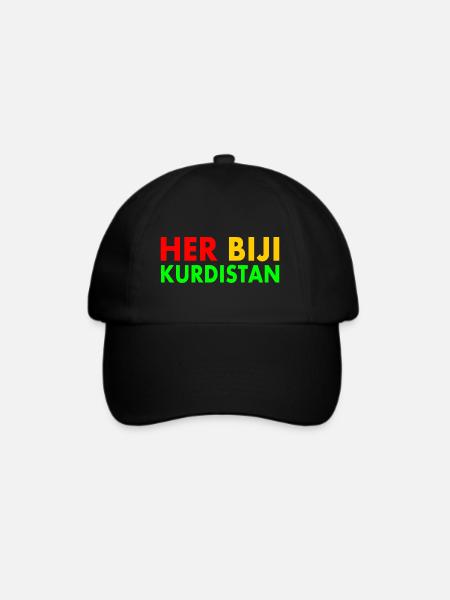 Her biji Kurdistan - Baseballkappe - Schwarz/Schwarz