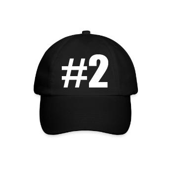 #2 - Baseballkappe - Schwarz/Schwarz - Vorne