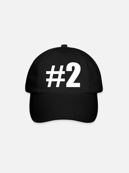 #2 - Baseballkappe - Schwarz/Schwarz