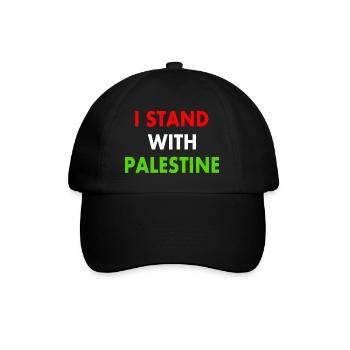 I stand with palestine - Baseballkappe - Schwarz/Schwarz - Vorne