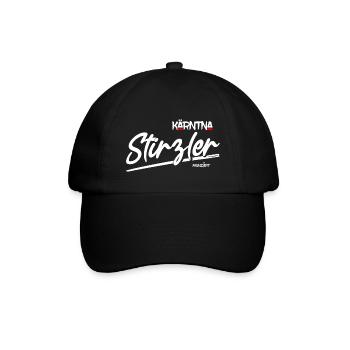 Kärntner Mundart Stirzler Herumtreiber - Baseballkappe - Schwarz/Schwarz - Vorne