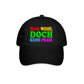 war wohl doch keine phase - Baseballkappe - Schwarz/Schwarz - Vorne