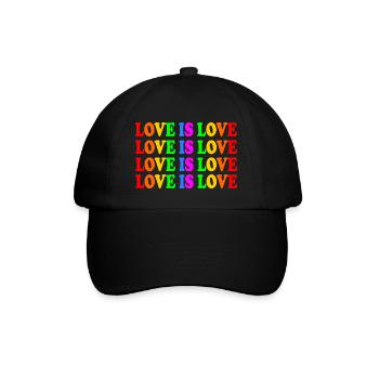 Love is love - Baseballkappe - Schwarz/Schwarz - Vorne