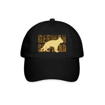 german shepherd - Baseballkappe - Schwarz/Schwarz - Vorne