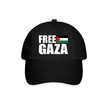 Free gaza - Baseballkappe - Schwarz/Schwarz - Vorne