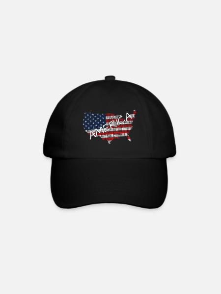 America USA - Baseballkappe - Schwarz/Schwarz