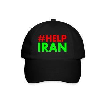 Help iran - Baseballkappe - Schwarz/Schwarz - Vorne