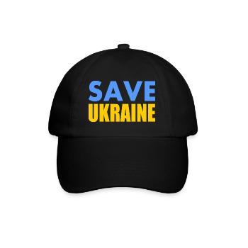 Save ukraine - Baseballkappe - Schwarz/Schwarz - Vorne