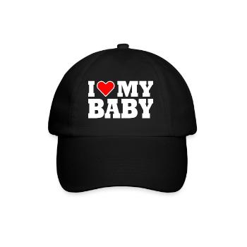 I love my baby - Baseballkappe - Schwarz/Schwarz - Vorne